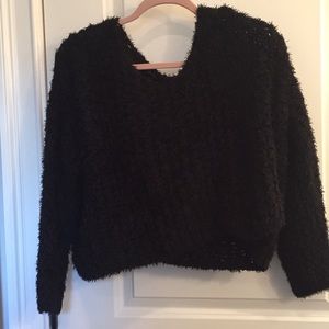 EUC Jessica Simpson fuzzy black sweater, size S